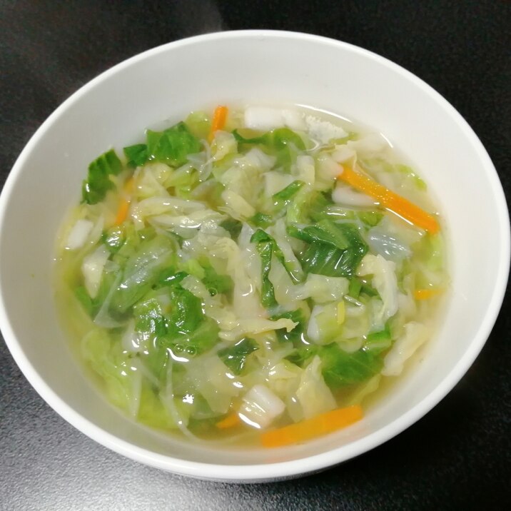 白菜メインの野菜もりもりスープ